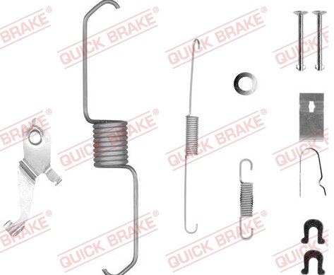 105-0855X-1R Quick Brake Brake Shoe Spring Kit 105-0855X-1R – fits Isuzu KB240i