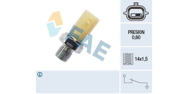 12701 Oil Pressure Switch 0.60 M14X1.50 12701 – fits Renault Megane