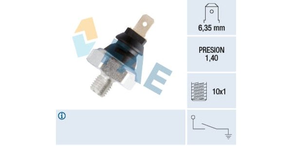 12900 FAE Oil Pressure Switch 1.4 M10X1 Blac 12900 – fits VW Golf