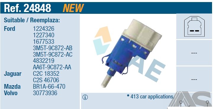 24848 BL/SW 2PIN Whit/Blu 24848 – fits Ford FIESTA4