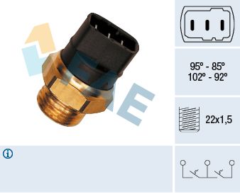 37820 FAE Fan Switch F/SW 95-85C M22X1.5 37820 – fits VW Jetta
