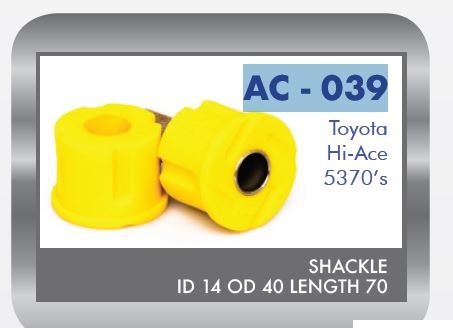 AC039PU Power Trac Shackle Bush HI Ace AC039PU – fits Toyota Hiace