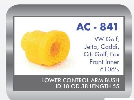 AC841PU Power Trac Lower Control Arm Bush AC841PU – fits VW Golf