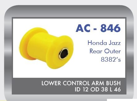 AC846PU Power Trac Lower Outer Control Arm Bush AC846PU – fits Honda Jazz
