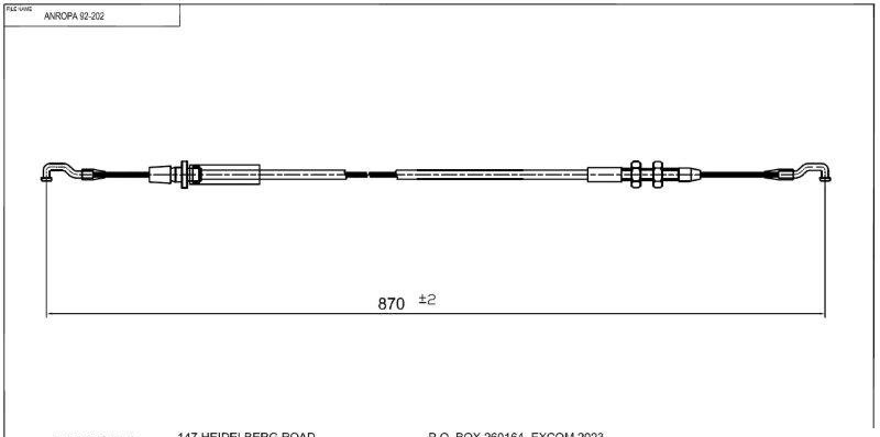 AC92-202 Anropa A/Cable Fox/Golf/J AC92-202