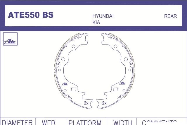 ATE550BS ATE Spectr On/ Maratho ATE550BS – fits Hyundai Van