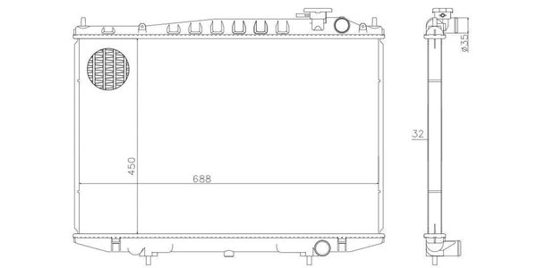 B4506032 Neptune Radiator Nissan Hardbody B4506032