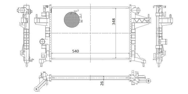 B5403102 PIA Radiator Chevrolet Utility B5403102