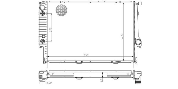 B6502403 Neptune Radiator BMW E32/E34/E38 B6502403