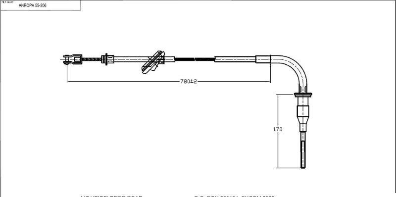 CC55-206 Cables - clutch cable