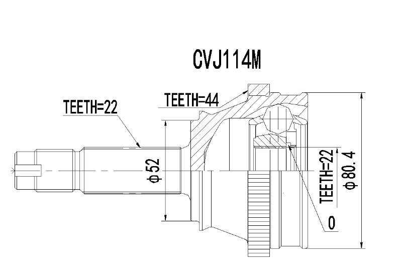 CVJ114M CV Joint CVJ114M – fits Fiat Palio and Siena