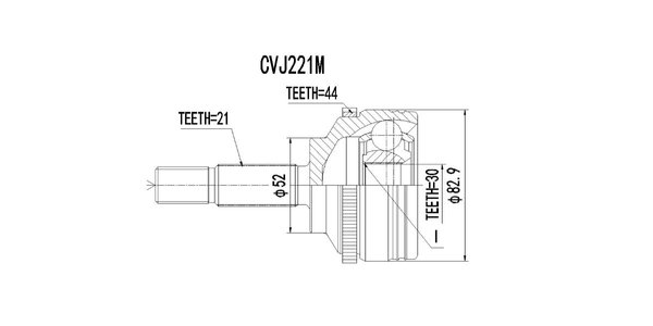 CVJ221M Motopart Outer CV Joint CVJ221M – fits Renault Scenic