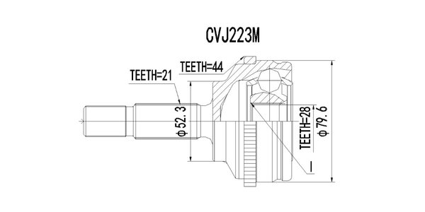 CVJ223M Vortex Ren Clio II 1.2 16V CVJ223M