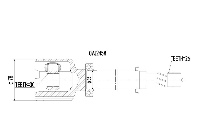 CVJ245M Inner CV Joint CVJ245M – fits Renault Scenic