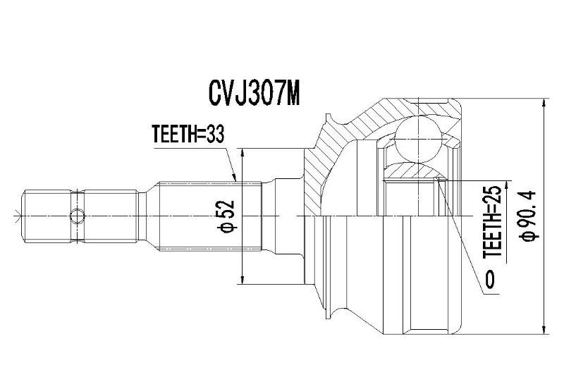 CVJ307M Motopart Opel Various (O) CVJ307M – fits Opel Astra