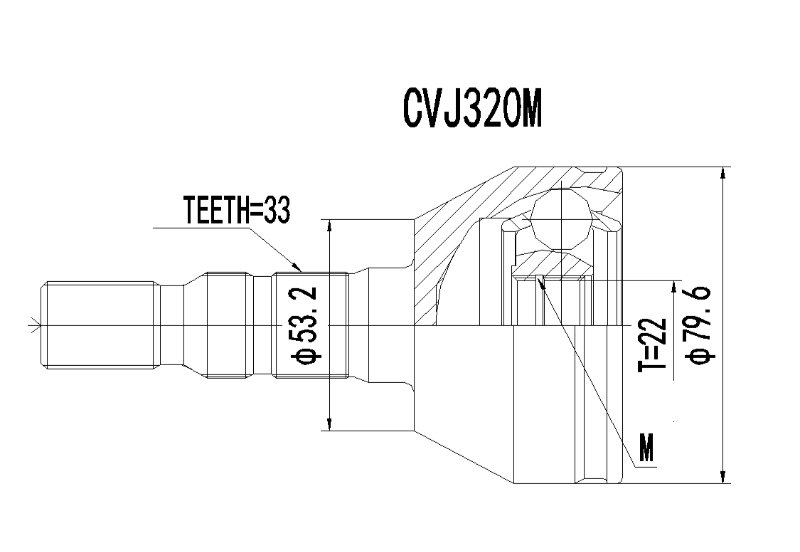 CVJ320M Vortex Outer CV Joint CVJ320M – fits Opel Astra