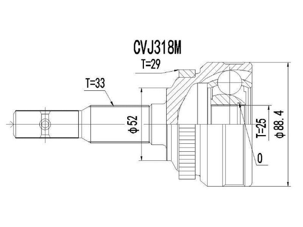 CVJ3218 CV Joint Tazz 01 CVJ3218