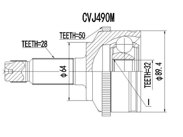 CVJ4909 CV Joint Bantam CVJ4909