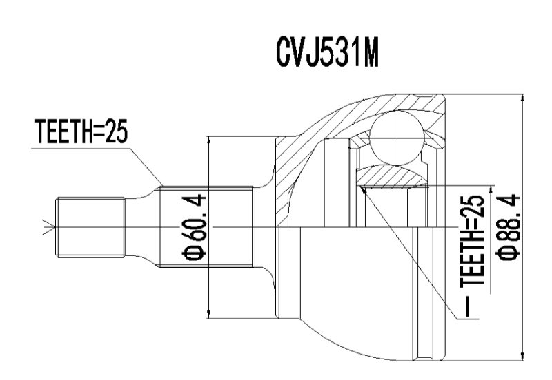 CVJ531M Motopart Mercedes-Benz A180 CDI W169 CVJ531M