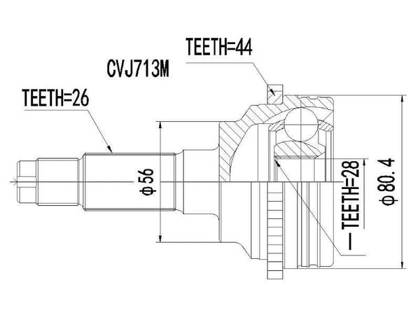CVJ713M Motopart Outer CV Joint CVJ713M – fits Mazda Etude