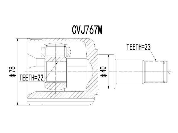CVJ767M Inner CV Joint CVJ767M – fits Ford FIESTA1