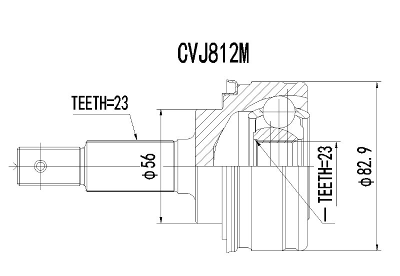 CVJ812M CV Joint Toyota Tazz (Late) CVJ812M