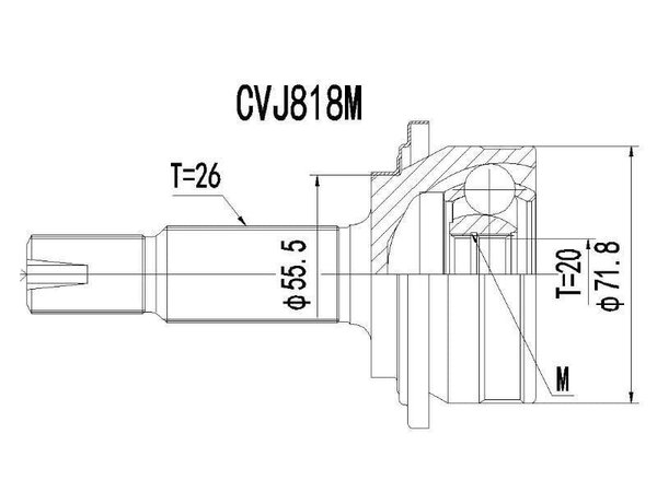 CVJ818M Vortex Outer CV Joint CVJ818M – fits Toyota Yaris