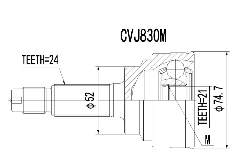 CVJ830M Vortex CV Joint Ford Fiesta/ CVJ830M