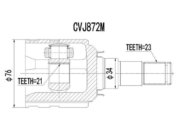 CVJ872M Vortex Inner CV Joint CVJ872M – fits Toyota Etios
