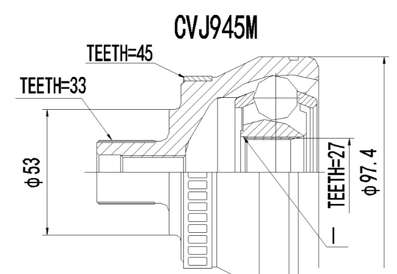 CVJ945M Vortex Outer CV Joint CVJ945M – fits Audi A4