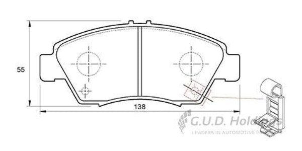 D3022SL Disc Pads Front - Honda 150 160I - D3022SL
