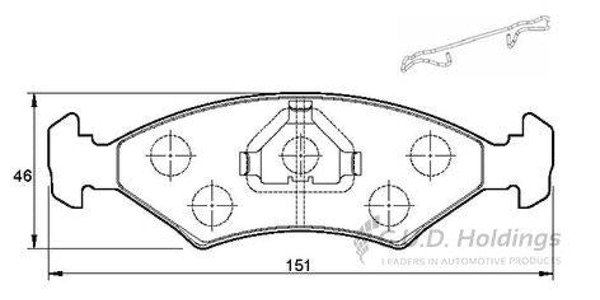 D3060S Disc Pads D3060S – fits Mercedes-Benz C-Class