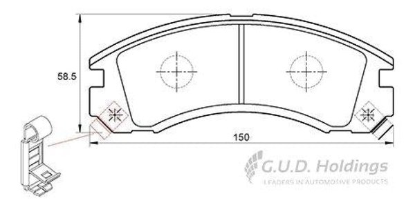 D3072SL Disc Pads Front - Mitsubishi Outlander 2003-2014 & others - D3072SL