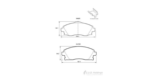 D3445S Disc Pads Front - Chev Opel Corsa & others - Safeline D3445S
