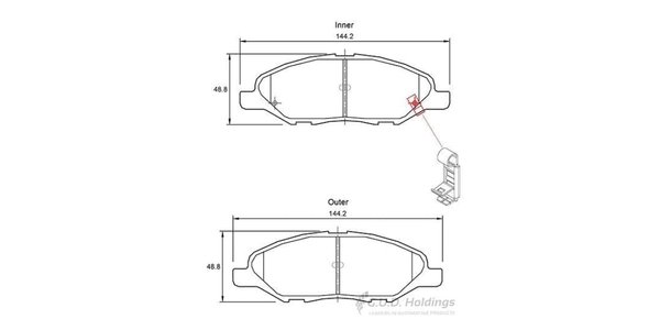 D3573S Disc Pads Front - Nissan Grand Livina - Safeline D3573S