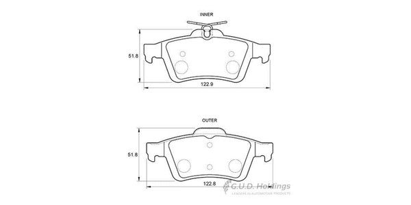 D3760S Disc Pads Rear - Citroen C5 2009+ & others - Safeline D3760S