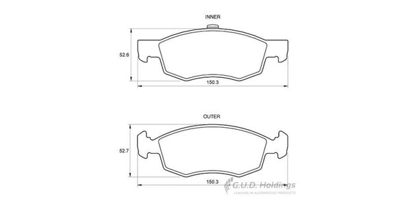 D3763S Disc Pads Front - Nissan Np200 2008+ & others - Safeline D3763S