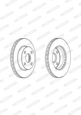 DDF1319X Ferodo Corolla Front Vented Disc DDF1319X