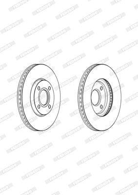 DDF2345X Ferodo Front Brake Disc DDF2345X – fits Ford Ecosport
