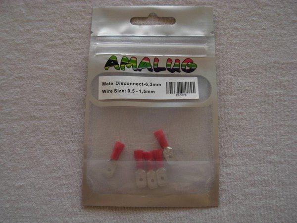 EL0028 Espa Red Male Terminal Pack 5 EL0028