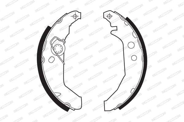 FSB265 Ferodo Brake Shoe 575 FSB265 – fits Ford Ikon