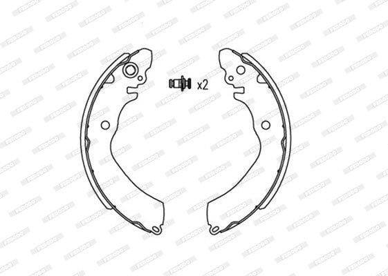 FSB4177 Ferodo Brake Shoe 667 FSB4177 – fits Toyota Avanza