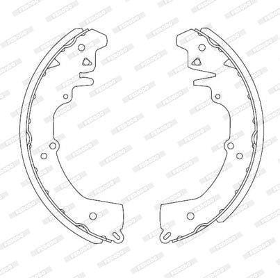 FSB4244 Ferodo Brake Shoe 1002 FSB4244 – fits Mazda Mahindra