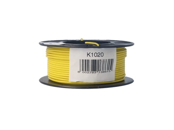 K1020 Flexicor 1mm Yellow Electric Cable K1020