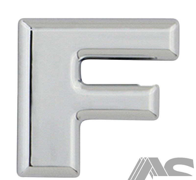 L-F Autogear Chrome Letter F L-F