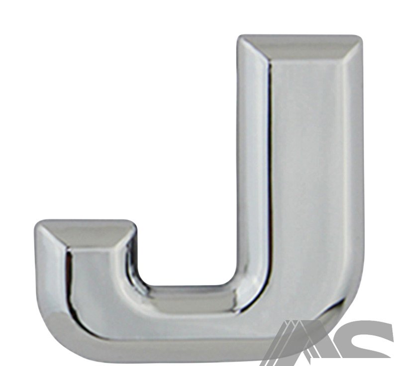 L-J Autogear Chrome Letter J L-J