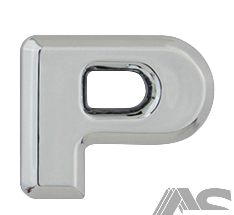 L-P Autogear Chrome Letter P L-P