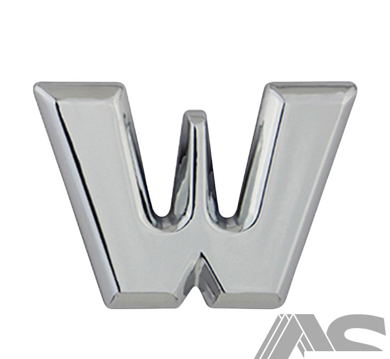 L-W Autogear Chrome Letter W L-W