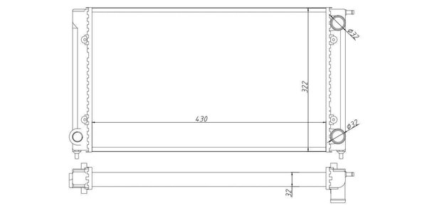 M4308302 Neptune Radiator VW Citi Golf A1 M4308302