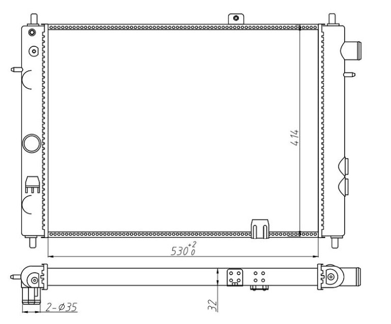 OB-23RA Radiator Monza/Kadet OB-23RA